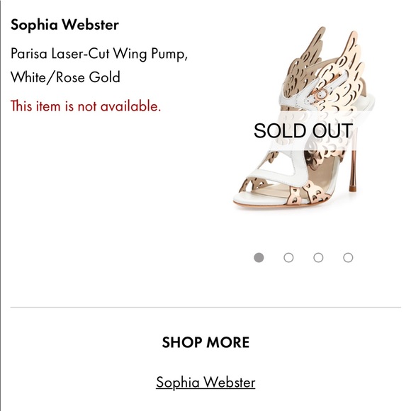 Rare/Sophia Webster Parisa rose gold wing pump - Picture 6 of 8